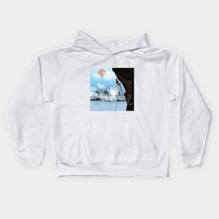 Climbing the mountain Kids Hoodie